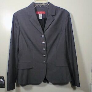 AK Anne Klein Blazer-Gray- Size: 10